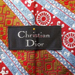 Vintage Christian Dior Neck Tie Retro 1970s 70s Polyester Wide Necktie